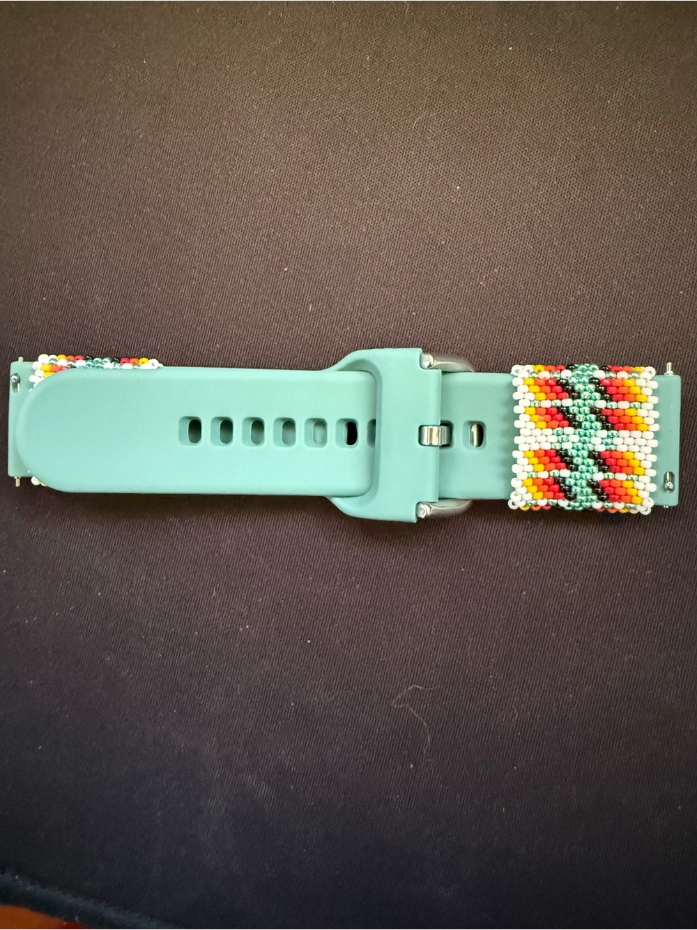 Peyote stitched Native made regular watch band - Picture 4 of 4